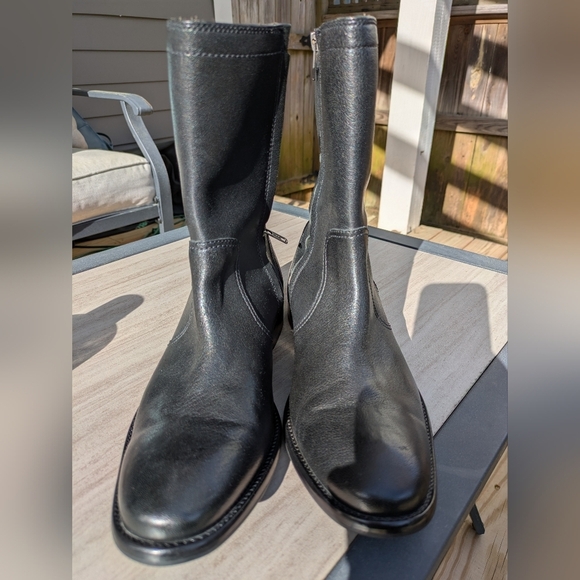 Cole Haan Mens Nike Air Black Mid-Calf Boots 8 - Picture 1 of 14